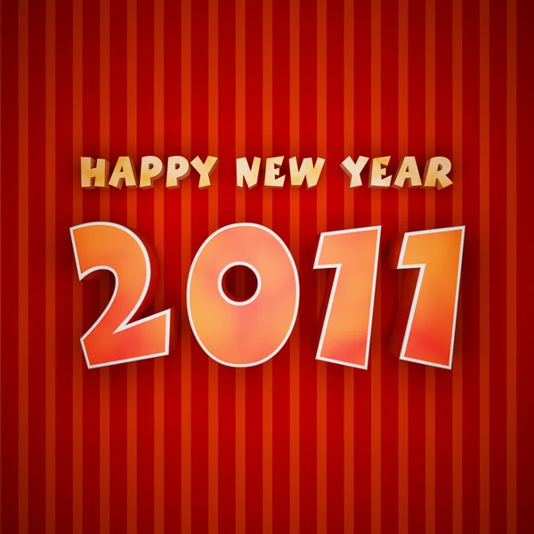 Colorful words of happy new year 2011 — Stock Photo, Image