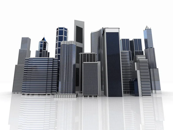Modern office and skyscrapers — Stock Photo, Image