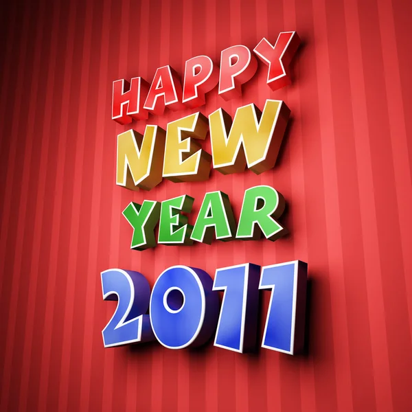 Bunte Worte des guten neuen Jahres 2011 — Stockfoto