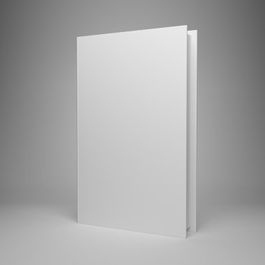 Blank book on grey background clipart