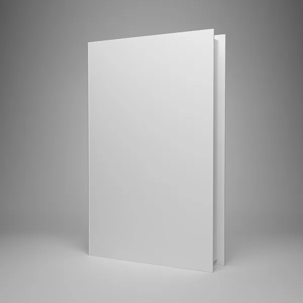 灰色背景上的空白书 — 图库照片