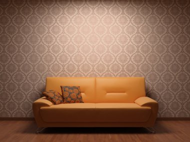 Sofa in rest room clipart