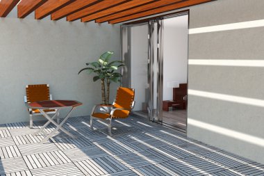 Modern home terrace