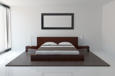 Modern bedroom clipart