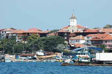 Old Nesebar island - famous resort and Bulgarian unesco heritage clipart