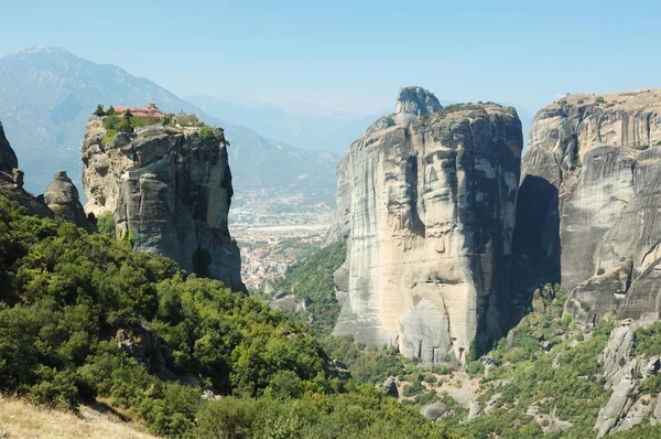 Santísima Trinidad (Agia Triada) monasterio de rocas, Meteora, Grecia —  Fotos de Stock