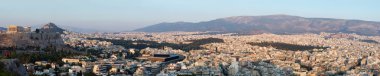 Huge panorama of Athens and Acropolis,famous landmark ,Greece clipart