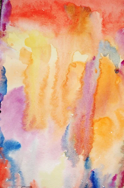 Watercolor hand painted art background for scrapbooking — Stock Photo, Image