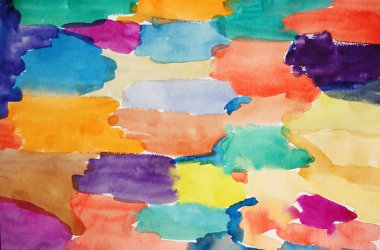 Watercolor multicoloured hand painted art background clipart