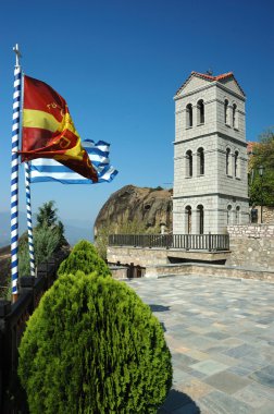 Bell tower at Meteora rock monastery,Greece clipart