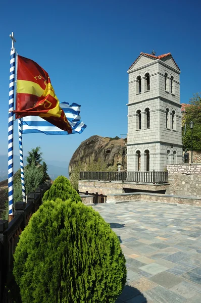メテオラの岩の修道院、ギリシャでベル タワー — ストック写真