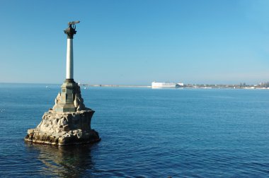 Monument to scuttled Russian ships, sunk by Russian sailors in 1854 to block entrance to Sevastopol bay,one of symbols of Sevastopol.Crimea,Ukraine clipart