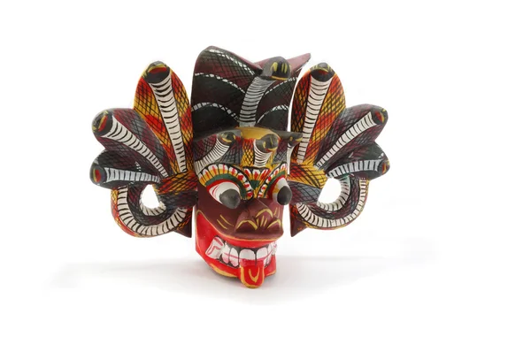 Máscara tradicional do diabo com cobras chamado Naga Raksha — Fotografia de Stock