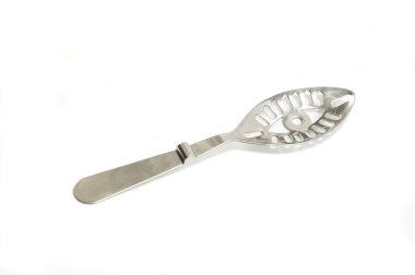 Absinth spoon on white background clipart