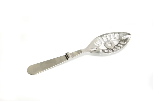 Absinth spoon on white background — Stock Photo, Image