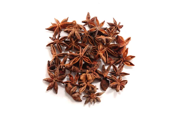 Anise-tree spice closeup on white background — Stock Photo, Image