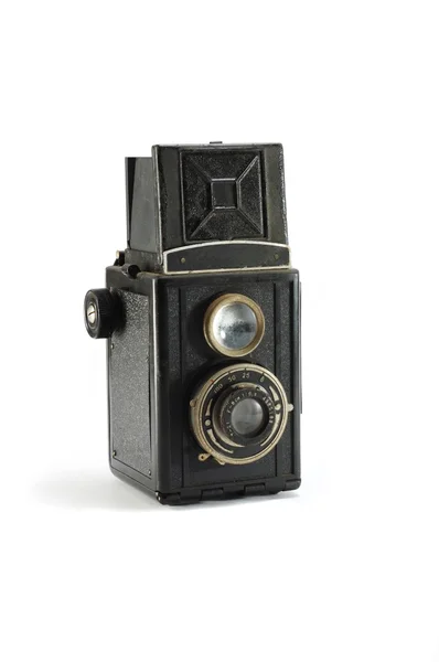 Old film photo camera on white background — Stock Photo, Image