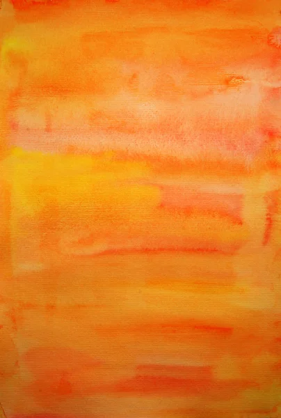 橙色水彩手绘艺术背景为剪贴 — 图库照片