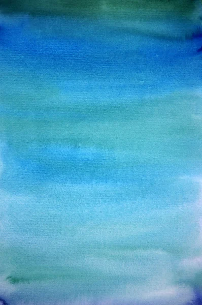 水彩光蓝色手绘艺术背景 — 图库照片