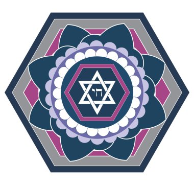 Jewish star design - vector illustration clipart
