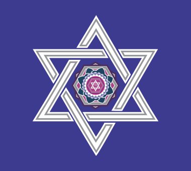 Jewish star design - vector illustration clipart