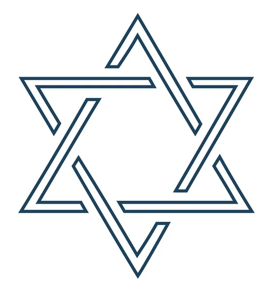 Projeto Estrela Judaica Fundo Branco Ilustração Vetorial —  Vetores de Stock