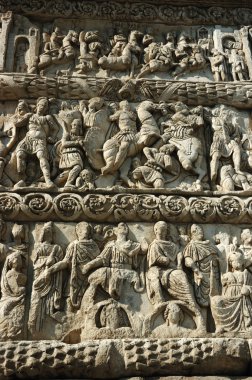 Bas-relief of famous Arch of Galerius in Thessaloniki, Greece, u clipart