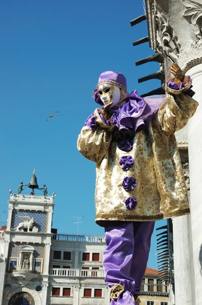San Marco Meydanı, Venedik Karnavalı 2011, maske — Stok fotoğraf