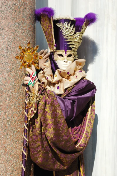 Maschera in Piazza San Marco, Carnevale di Venezia 2011 — Foto Stock