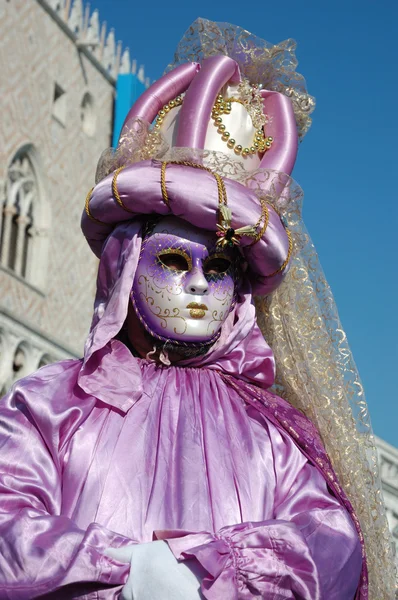 Maske på St. Mark Square, Venedig karneval 2011 - Stock-foto