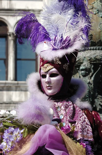 Mask at St. Mark Square,Venice carnival 2011 — Stock Photo, Image