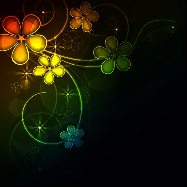 发光的花卉背景 — 图库矢量图片