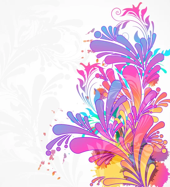 Bunte florale Hintergrund, Vektorillustration — Stockvektor