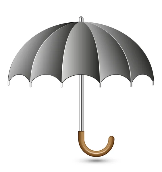 Ilustración Vectorial Paraguas Negro — Vector de stock