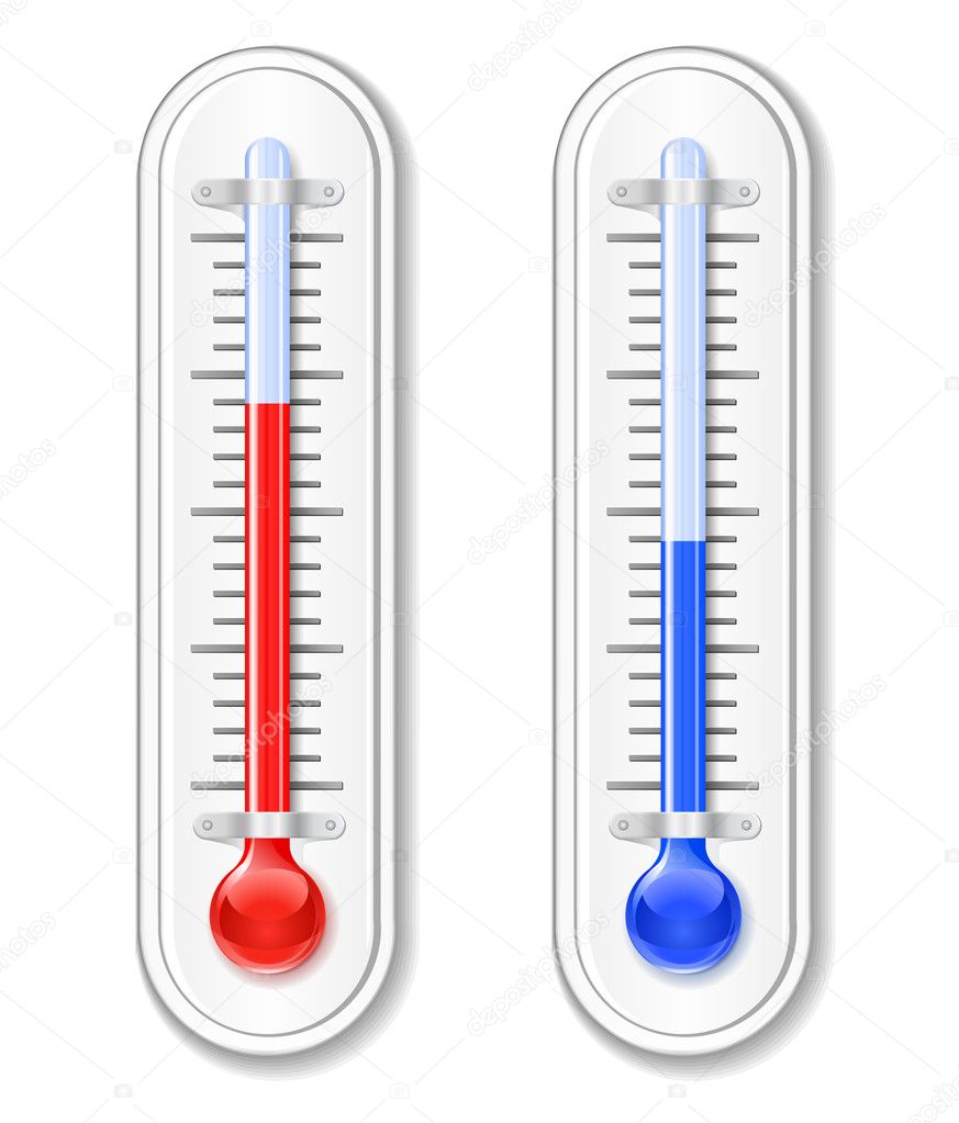 Thermometer Round Outdoor Temperature Gauge Warm Weather Stock Illustration  - Download Image Now - iStock