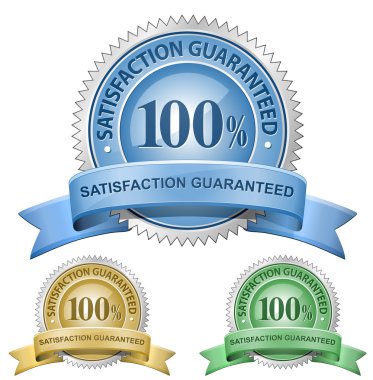 100% Satisfaction Guaranteed Signs clipart