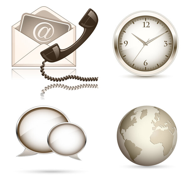 Business website icon set