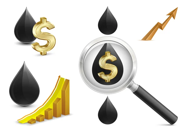 कच्चे तेल की कीमत — स्टॉक वेक्टर