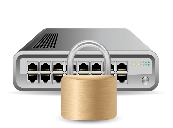 Netwerk veiligheidsconcept — Stockvector
