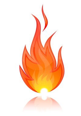 Vector Illustration of Fire clipart