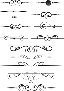 Set of decorative elements clipart