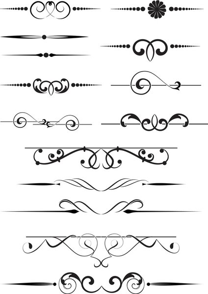 Set of decorative elements
