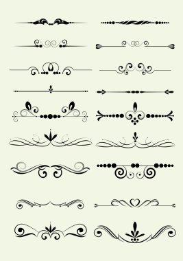 Set of decorative elements clipart