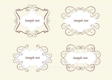 Set Of Vintage Frames clipart