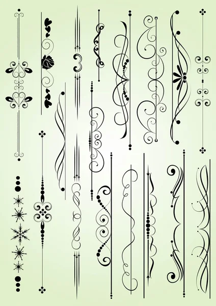 Set of decorative elements — Stock Vector