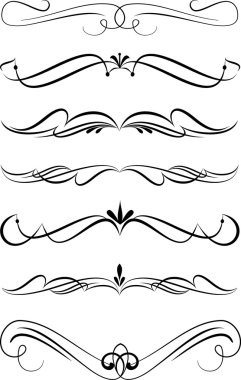 Set of decorative elements clipart