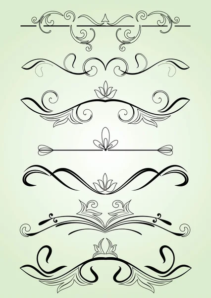 デザイン装飾的な花要素ベクトルのセット — ストックベクタ