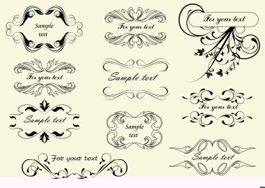 Set of decorative elements clipart