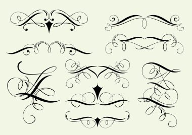 Set of decorative elements clipart