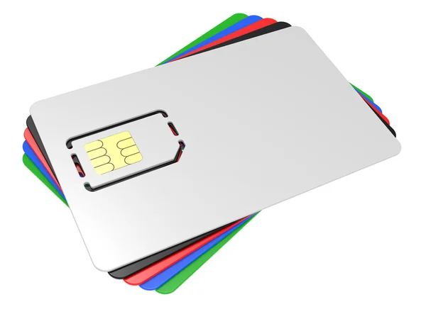 Cartão SIM móvel em branco — Fotografia de Stock